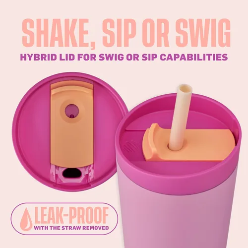 Miniatura 2 de BlenderBottle Vaso Térmico 2 en 1 de Acero Inoxidable, Tapa Swig a Prueba de Fugas, Pajita, BlenderBall, Libre de BPA, Para Batidos de Proteínas