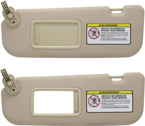 Miniatura 5 de NHILES - Visera solar para conductor del lado izquierdo compatible con Hyundai Elantra 2011 2012 2013 2014 2015 Reemplazo# 852103X000TX, color beige
