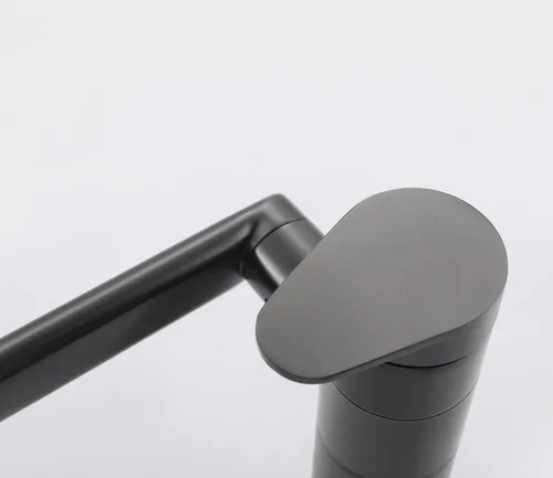 Miniatura 8 de Pistola de grifo de baño giratoria de 1080 grados, grifo de lavabo gris, 1 mango, rociador de ángulo grande, extensor de boquilla de aireador Gris