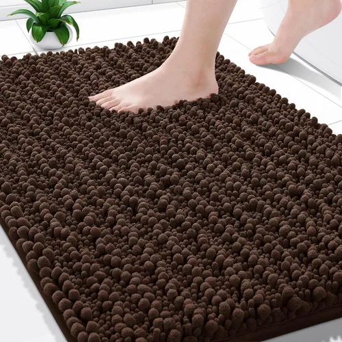 Miniatura 109 de Yimobra Alfombras de Baño Antideslizantes Lavables - Alfombra de Baño de Chenilla Ultra Suave Absorbente, Alfombra Peluda de Secado Rápido para Negro