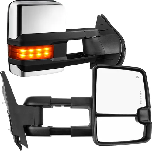 Miniatura 23 de YITAMOTOR Espejo de Remolque Compatible con 2014 2015 2016 2017 2018 Silverado 1500 2500 3500 Avalanche Tahoe Suburban, GMC Sierra Yukon, Telescopio