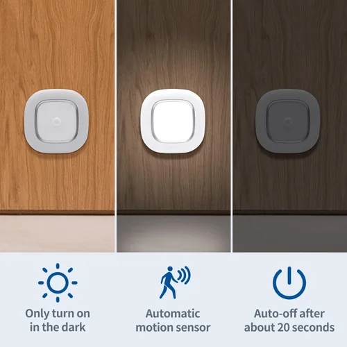 Miniatura 2 de WhitePoplar Luz de armario, luz de techo LED con sensor de movimiento a batería, 300LM para interiores, inalámbrica, para pasillo, garaje, escalera