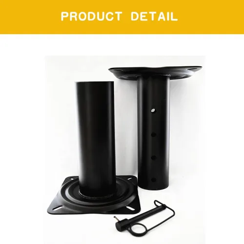 Miniatura 4 de Base de asiento para asiento de barco, pedestal recubierto de polvo negro