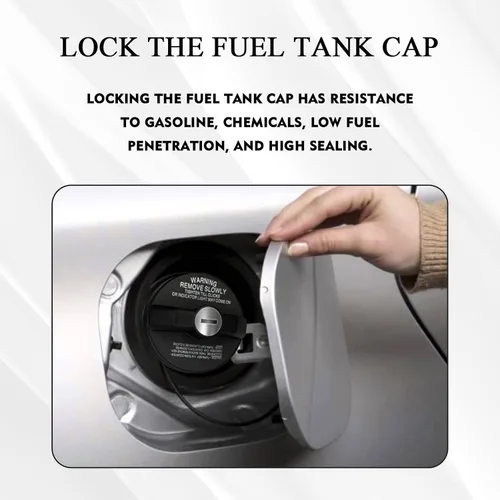 Miniatura 4 de BEYPOVK Tapa de gas con bloqueo, cubierta del tanque de combustible con 2 llaves compatible con Chevy Silverado Camaro, Toyota 4Runner, Cadillac