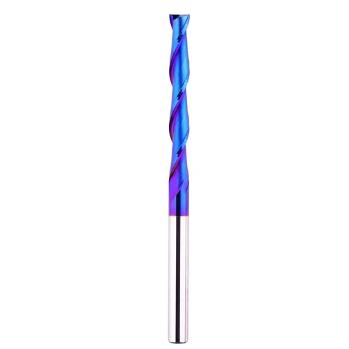 Broca de enrutador CNC en espiral extralargo de 4 pulgadas, vástago de 1/4 pulgadas, longitud de corte de carburo sólido de 2 pulgadas con molino de