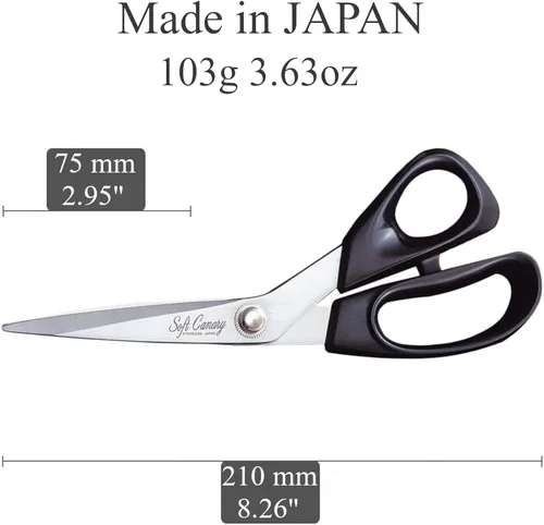 Miniatura 2 de CANARY Tijeras de costura japonesas de 8.25 pulgadas, hechas en Japón, tijeras de sastre para el hogar, para tela, tela, costura, hoja de acero