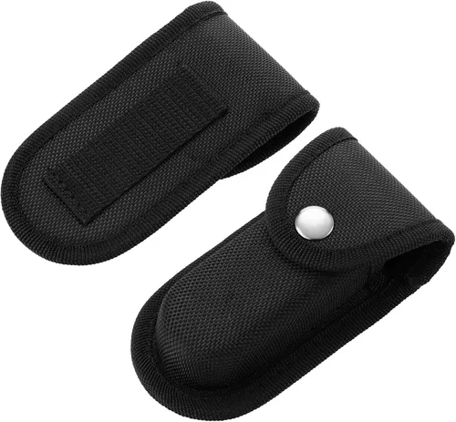 Miniatura 7 de Funda de nailon para cuchillos de bolsillo, bolsa multiherramienta de 4 pulgadas, funda plegable para cinturón de cuchillo con cierre a presión