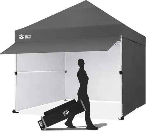 CROWN SHADES Carpa Emergente de 10 x 10 con 4 paredes laterales, carpa comercial instantánea con instalación para 1 persona, Centerlock patentado,