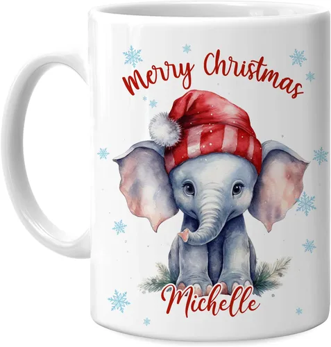 Miniatura 46 de Hyturtle Regalos personalizados para amantes de los osos – Taza de café de cerámica con nombre personalizado de oso con sombrero de Papá Noel