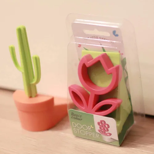 Miniatura 3 de WAYUTO Lindo tope de puerta de silicona decorativo Catus novedoso tope de puerta divertido tope de puerta de goma para el hogar, oficina