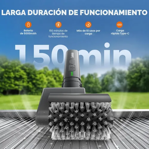 Miniatura 3 de Leebein Cepillo eléctrico para parrilla al aire libre, limpiador de parrilla TikTok 2026 con 3 cabezales, cepillo giratorio inalámbrico de 3