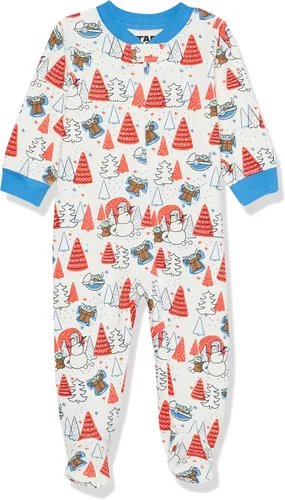 Amazon Essentials Disney | Marvel | Star Wars - Pijama unisex de algodón con pies para bebés y niños pequeños, paquete múltiple