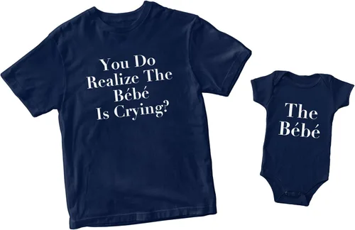Miniatura 2 de You Do Realize The Bebe is Crying The Bebe - Camisetas familiares a juego con parodia de programa de televisión