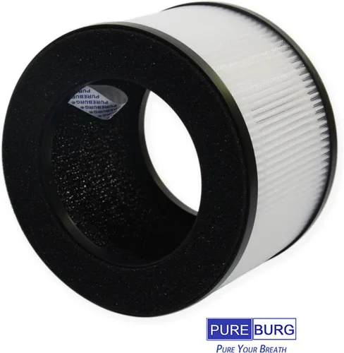 Miniatura 3 de PUREBURG Filtros de repuesto compatibles con purificador de aire Mooka M01, paquete de 2, carbón activado H13 True HEPA 2 en 1 y almohadilla