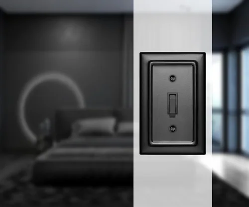 Miniatura 2 de Monarch Abode Placa de Pared de Palanca de 1-Gang, Placa de Pared de Interruptor Individual de Metal Arquitectónico, Placa de Cubierta Decorativa