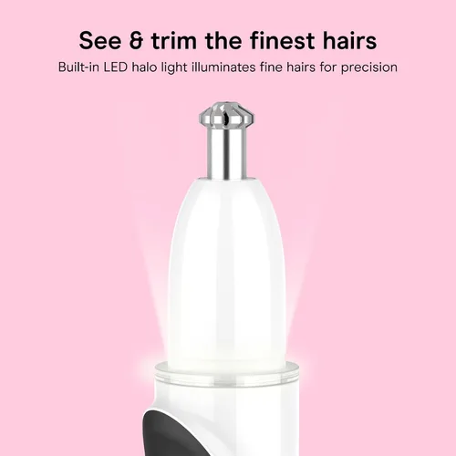 Miniatura 3 de Conair GIRLBOMB Recortador de Pelo de Nariz para Mujeres, Eliminación de Vello Facial para Mujeres Funciona con Pilas, Hoja Biselada 360°