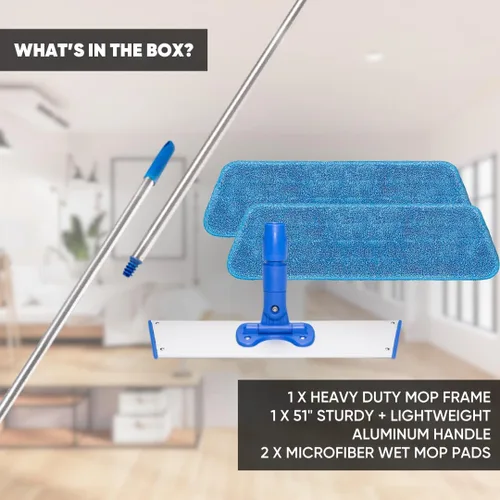 Miniatura 7 de Cinch Mop - Trapeador de microfibra para suelos de madera dura, sistema de trapeadores planos para madera, azulejos, laminados, vinilo, 2 recambios