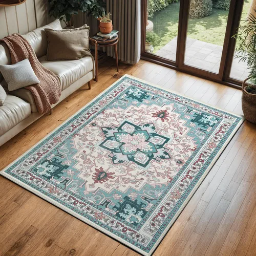 Miniatura 16 de Lofus 8x10 Alfombras de área para sala de estar, alfombra de área lavable, alfombras para dormitorio, cocina, alfombra vintage boho, alfombra suave