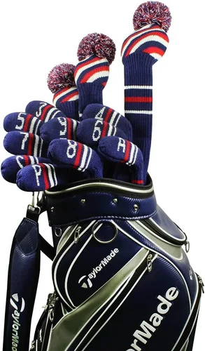 Miniatura 7 de Scott Edward 1/7/10 piezas de fundas de cabeza de palos de golf de punto para hierros, cuña y básicamente forma de calcetines, protector de cabeza