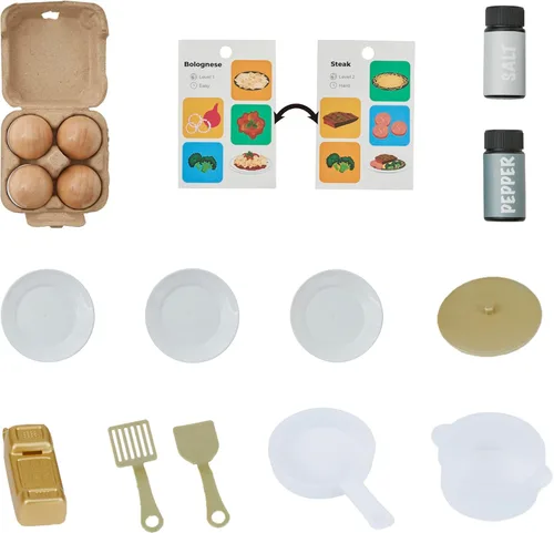 Miniatura 9 de Teamson Kids Little Chef Memphis - Juego de cocina de madera para niños pequeños con 16 accesorios, juego de cocina realista con horno microondas