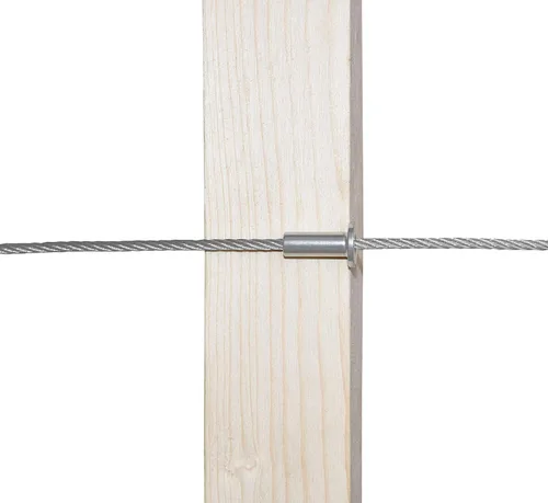 Miniatura 5 de Fundas protectoras para barandilla de cable de alambre de 1/8 pulgadas, postes de madera, barandilla de bricolaje, acero inoxidable T316 grado