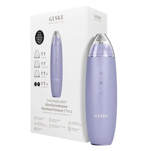 Miniatura 12 de GESKE SmartAppGuided™ MicroDermabrasion Blackhead Remover 7 en 1 Removedor de puntos negros Limpiador eléctrico de poros Innovadora taza
