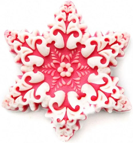 Miniatura 7 de MoldFun Molde de silicona en forma de copo de nieve de Navidad para chocolate y caramelo cera derretir jabón Oreo vela resina jabón goma pasta