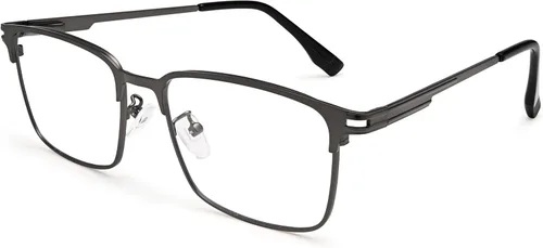 Miniatura 7 de Dollger Gafas de luz azul para hombre, rectángulo de metal, con bloqueo de luz azul, lentes fotocromáticos de moda para computadora