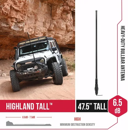 Miniatura 4 de Midland - MXAT04VP-6.6dB Antena de barra toro resistente con base de resorte micromóvil - 47.5" con frecuencia 462-468 MHz - Comunicación GMRS