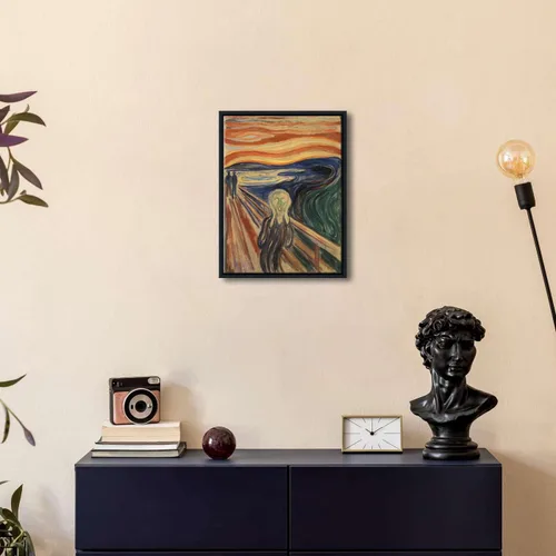 Miniatura 9 de Wieco Art Arte enmarcado El grito de Edward Munch pinturas famosas reproducción abstracta lienzo impresiones obras de arte para decoración de pared