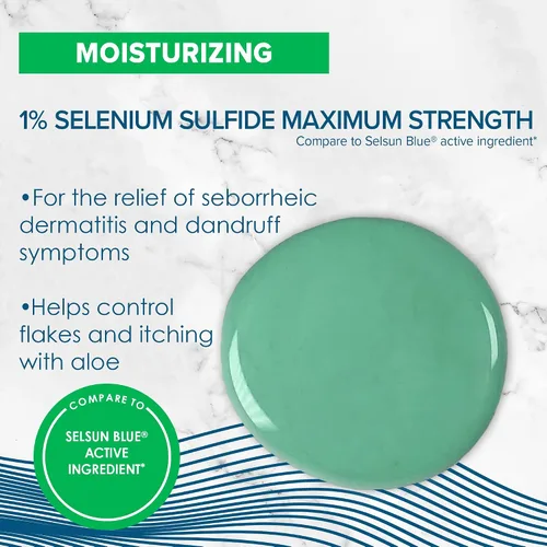 Miniatura 2 de True+Real Champú hidratante para la caspa con aloe y sulfuro de selenio 1%, 11fl oz