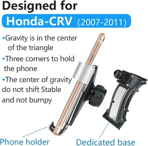 Miniatura 6 de LUNQIN - Soporte para teléfono de coche para Honda CR-V CRV 2007 2008 2009 2010 2011 Auto Interior Accesorios Mejor Teléfono Celular Soporte