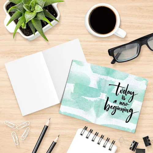 Miniatura 5 de Deeplay Tarjetas de felicitación motivacionales, 24 paquetes de tarjetas holográficas inspiradoras con citas, tarjetas de mejoramiento