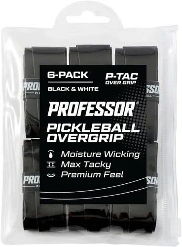 Miniatura 7 de Professor P-Tac Pickleball Paddle Overgrip – Cinta de agarre máxima adherente que absorbe la humedad para paletas de pickleball en paquetes de 6