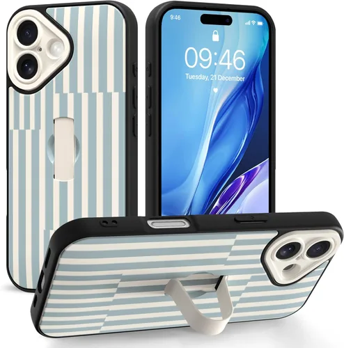 Miniatura 44 de Funda compatible con iPhone 17 Pro Max con correa de mano para los dedos, funda de teléfono con estampado de leopardo y guepardo para mujeres