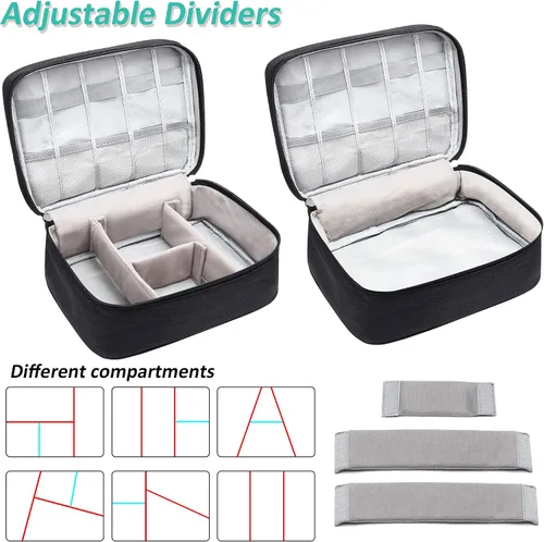 Miniatura 4 de Organizador de electrónica Bolsa organizadora de cables de viaje Bolsa de almacenamiento digital portátil impermeable Caja de accesorios