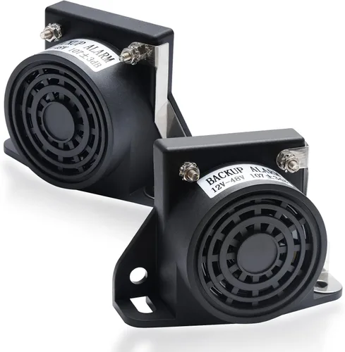 Miniatura 9 de Alarma de Respaldo 12V-24V 110±3DB, Alarma de Respaldo Impermeable con Zumbador para Camiones, Montacargas, Furgonetas, Equipo Pesado