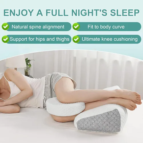 Miniatura 4 de ROYALAY Almohada ajustable para aliviar la ciática para dormir, almohada de espuma viscoelástica para piernas para dolor de cadera mientras duermes