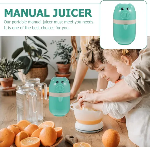 Miniatura 5 de Toyvian Exprimidor de frutas manual portátil compacto no eléctrico de soja y cítricos para uso doméstico y de viaje, extractor de prensa de mano