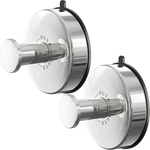 Miniatura 13 de DGYB Ganchos de ventosa para ducha, juego de 4 ganchos extraíbles de acero inoxidable para toallas de baño, ventana de vidrio, puerta, pared y Juego