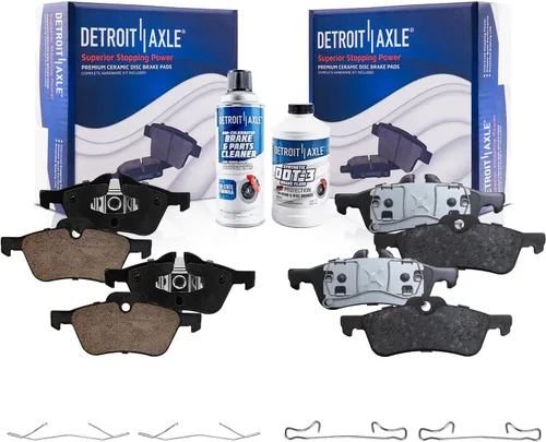 Miniatura 64 de Detroit Axle - Pastillas de Freno para Nissan Altima Sentra 350Z Juke INFINITI G35, Pastillas de Freno Cerámica Delanteras y Traseras Reemplazo