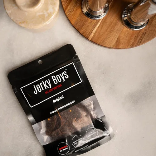 Miniatura 3 de Jerky Boys - Bocadillo de carne de res bajo en calorías, bajo en carbohidratos, sin conservantes, alto en proteínas - Sabor ORIGINAL 3.25oz