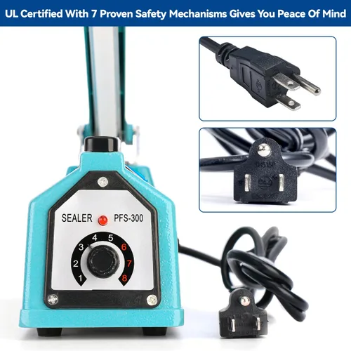 Miniatura 5 de Sellador Pro, Sellador de calor por impulso patentado de 8 pulgadas, Máquina de sellado de bolsas de polietileno de 2 mm de ancho de sellado, 2 kits
