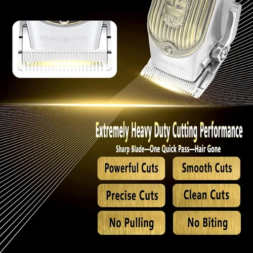 Miniatura 3 de VanEdwinPRO - Cortadora de pelo profesional con rendimiento de corte extra resistente, cortadora de pelo profesional, carcasa de metal