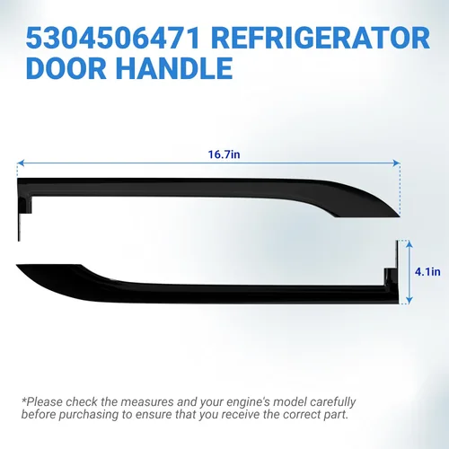Miniatura 2 de BlueStars 5304506471 Manija de puerta de refrigerador (juego de 2 paquetes) – Reemplaza 5304486361 5304504509 5304504510 5304510039 242059503