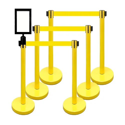 Miniatura 33 de VIP Crowd Control - Juego de barreras de seguridad con cinturones retráctiles, 91 cm de altura, cinturón de 198 cm y soporte de pared Cinturón