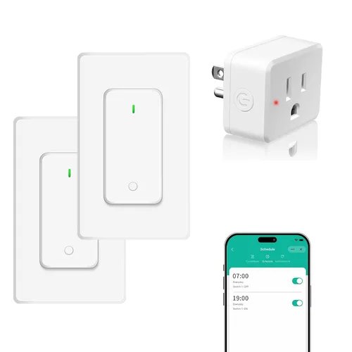 Miniatura 93 de NineLeaf Interruptor de salida remoto inalámbrico, interruptor de lámpara remoto, interruptor decorativo de enchufe de luz de encendido y apagado