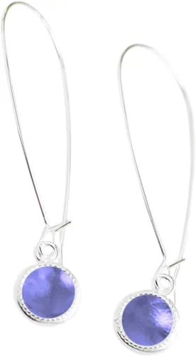 Miniatura 12 de Bottled Up Designs Aretes Colgantes Largos Hechos a Mano, Plata Esterlina, Ecológicos, Botellas Vintage Recicladas, Fabricados en Estados Unidos