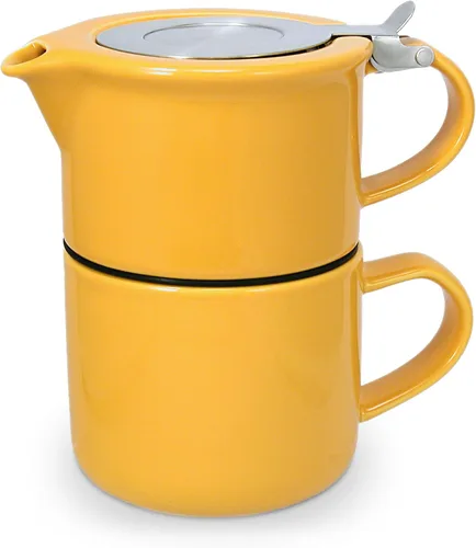 Miniatura 11 de FORLIFE Té para uno con infusor de 14 onzas, grafito negro