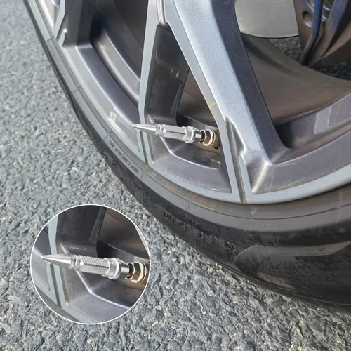 Miniatura 4 de Tapones de válvula SINGARO de 2.36 pulgadas, aleación de aluminio, a prueba de polvo e impermeables, aptos para automóviles, camiones y motocicletas